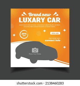 Rent a Luxury car for social media post template