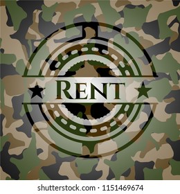 Rent on camo texture