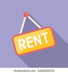 Rent online icon flat vector. House property. Sale finance