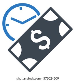 Rent Payment vector pictograph. Illustration style is a flat iconic bicolor smooth blue symbol on white background.