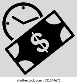 Rent Recurring Payment vector icon. Style is flat black symbol, rounded angles, light gray background.