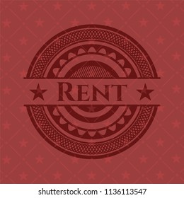 Rent red emblem. Vintage.