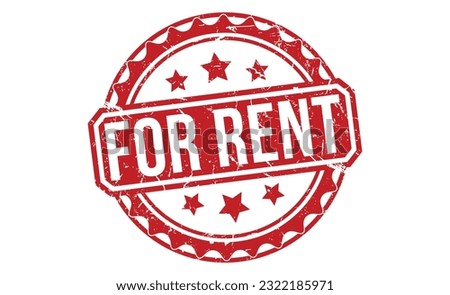 For rent Red Rubber Stamp vector design.