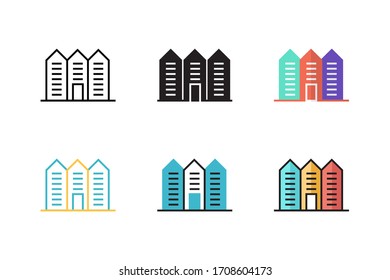 rent room icon vector illustration with different style design. isolated on white background