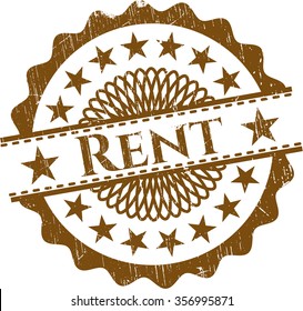Rent rubber grunge stamp