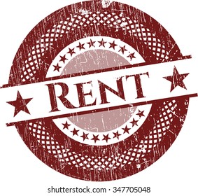 Rent rubber grunge texture stamp
