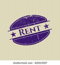 Rent rubber grunge texture stamp