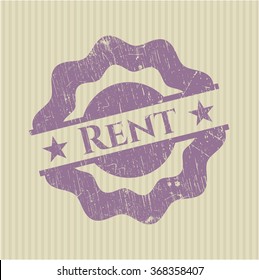 Rent-Kautschuk-Stempel mit Grunge-Textur