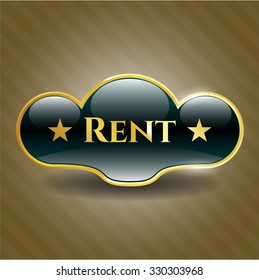Rent glänzender Button