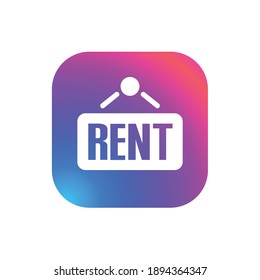 Rent Sign - App Icon Button