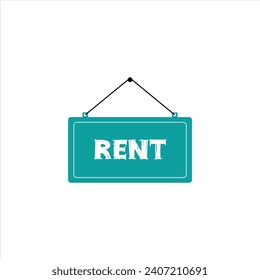 Rent sign board Vector Icon