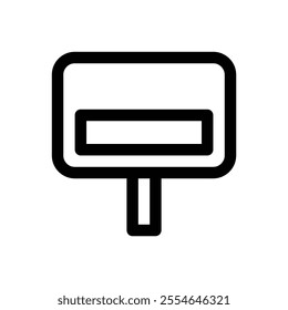 For rent sign. Editable stroke icon on white background.