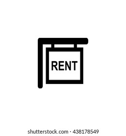 Rent Sign icon in trendy flat style background, image jpg, vector eps, flat web, material icon, UI illustration