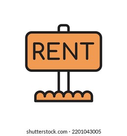 Rent Sign Icon Vector Illustration