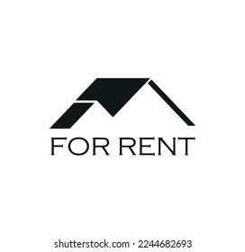 for rent sign on white background