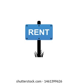 Rent sign vector icon, web icon