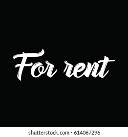 Rent Text Design Vector Calligraphy Typography Stock Vector (Royalty ...