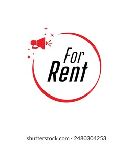 for rent text information sign