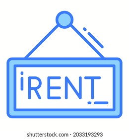 for rent trendy icon, glyph style isolated on white background. Symbol for your web site design, logo, app, UI.