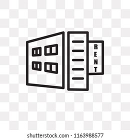 Rent vector icon isolated on transparent background, Rent logo concept