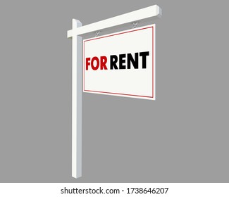 For Rent Vector Real Estate Sign