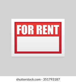 For Rent Vector Sign