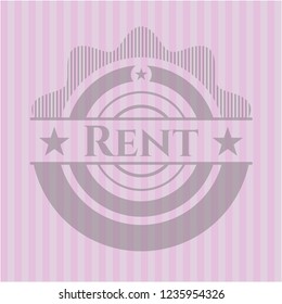 Rent vintage pink emblem