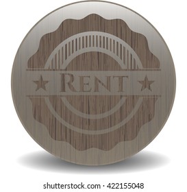 Rent vintage wood emblem