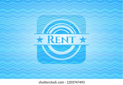 Rent water wavec oncept emblem.