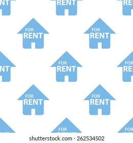 For rent white and blue seamless pattern for web design. Vector symbol