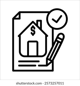 Rental Agreement Icon Element For Design