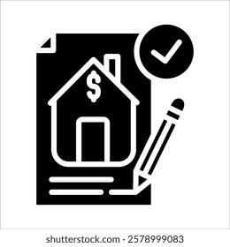 Rental Agreement Icon Element For Design