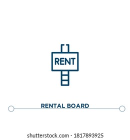 rental board outline vector icon. simple element illustration. rental board outline icon from editable real estate concept. can be used for web and mobile
