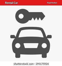 Rental Car Icon. Professional, Pixel Perfect Icons Optimized For Both Large And Small Resolutions. EPS 8 Format.