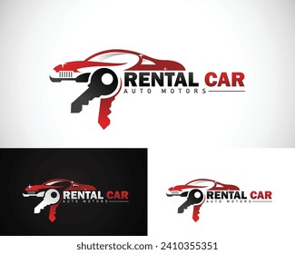rental car logo creative service and repair business car design