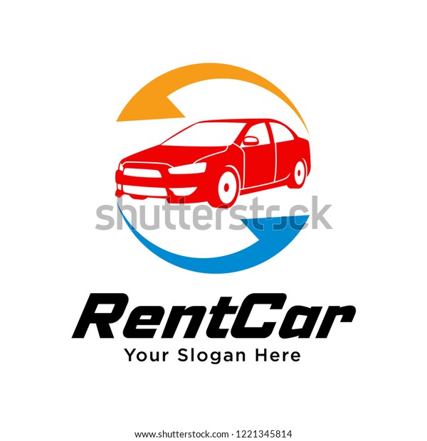 Rental Car Logo Template Design Vector Royalty Free Stock Image