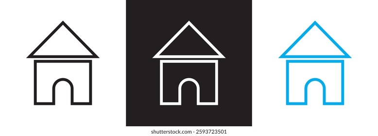 Rental Estate  Icons set. Rental estate related icons: property types, characteristics, documents, etc.   isolated on white and black background. Vector illustration. EPS 10