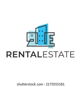 Rental estate logo design vector 