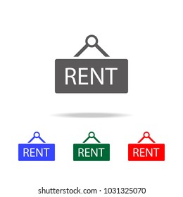 rental hanging icon. Elements in multi colored icons for mobile concept and web apps. Icons for website design and development, app development on white background