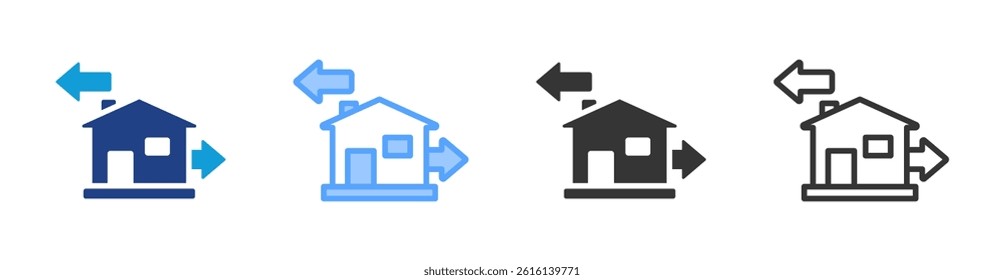 Rental Property icon set multiple style collection