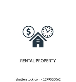rental property icon. Simple element illustration. rental property concept symbol design. Can be used for web and mobile.