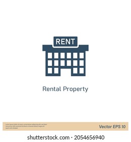 rental property icon vector simple design element