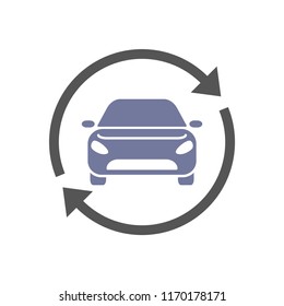 Сarsharing, rental service vector logo, icon