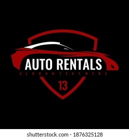 rental speed car logo vector