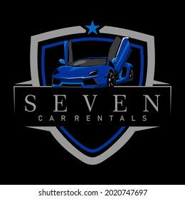 rental speed car logo vector	