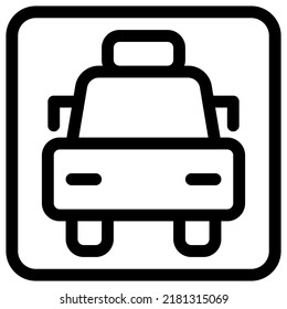 Rental Taxi Sign For The Tourist And General Public