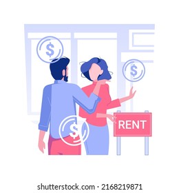 Renting A Retail Property Isolated Concept Vector Illustration. Businessman Talking With Realtor About Property Rental, Real Estate Business, Brokerage Company Services Vector Concept.