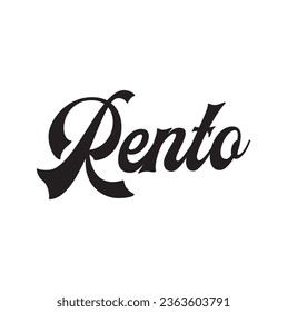 rento text on white background.