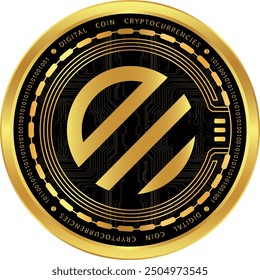 Renzo-rez cryptocurrency images on abstract background. 3d illustrations.