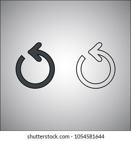 reoad rotation arrow fill and outline vector icon